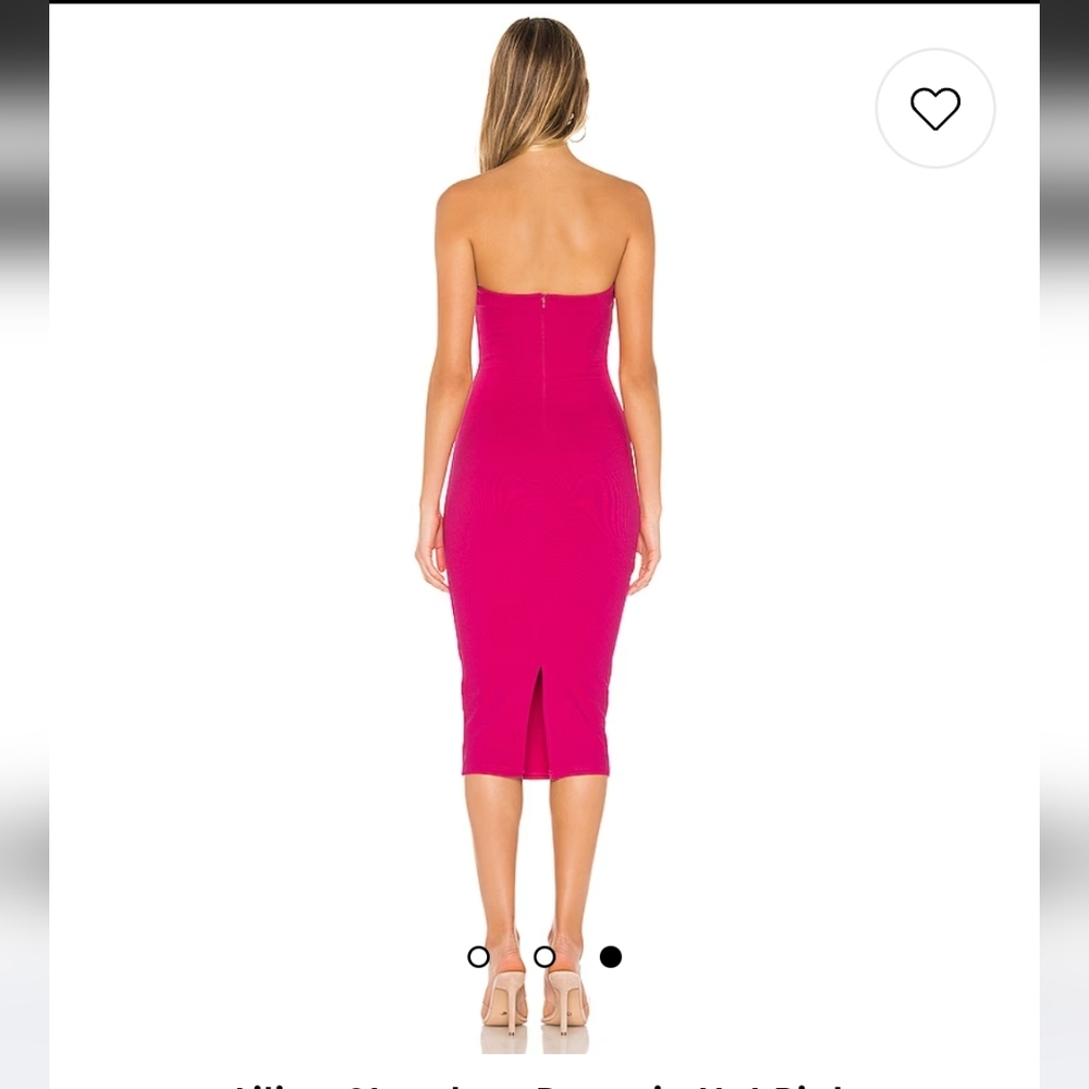 Lilian Strapless Dress in Hot Pink superdown - Picture 3 of 8